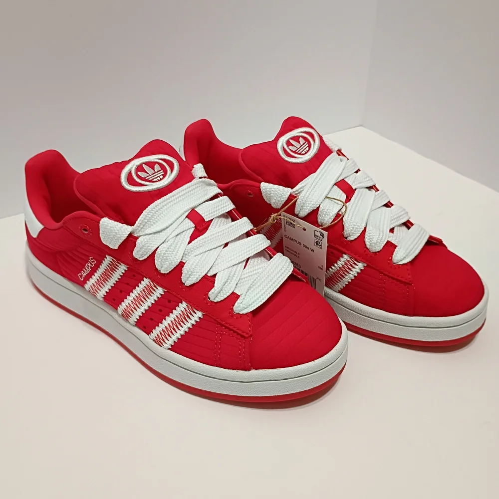 Adidas Campus 00s Red Halo Blush Premium Suede Sneakers - Picture 4 of 14